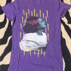 Vintage Purple Bride of Frankenstein T Shirt